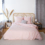 Voir la diapositive 1 : Home collection Parure housse de couette 100%lin/coton 57fils lin métis uni