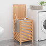 Voir la diapositive 1 : VIDAXL Panier a linge 45x45x65 cm Bois massif de noyer