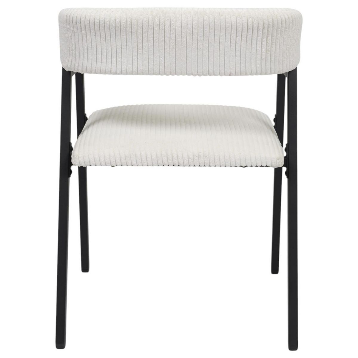 The Home Deco Factory Lot de 2 fauteuils design en tissu côtelé SCOTT