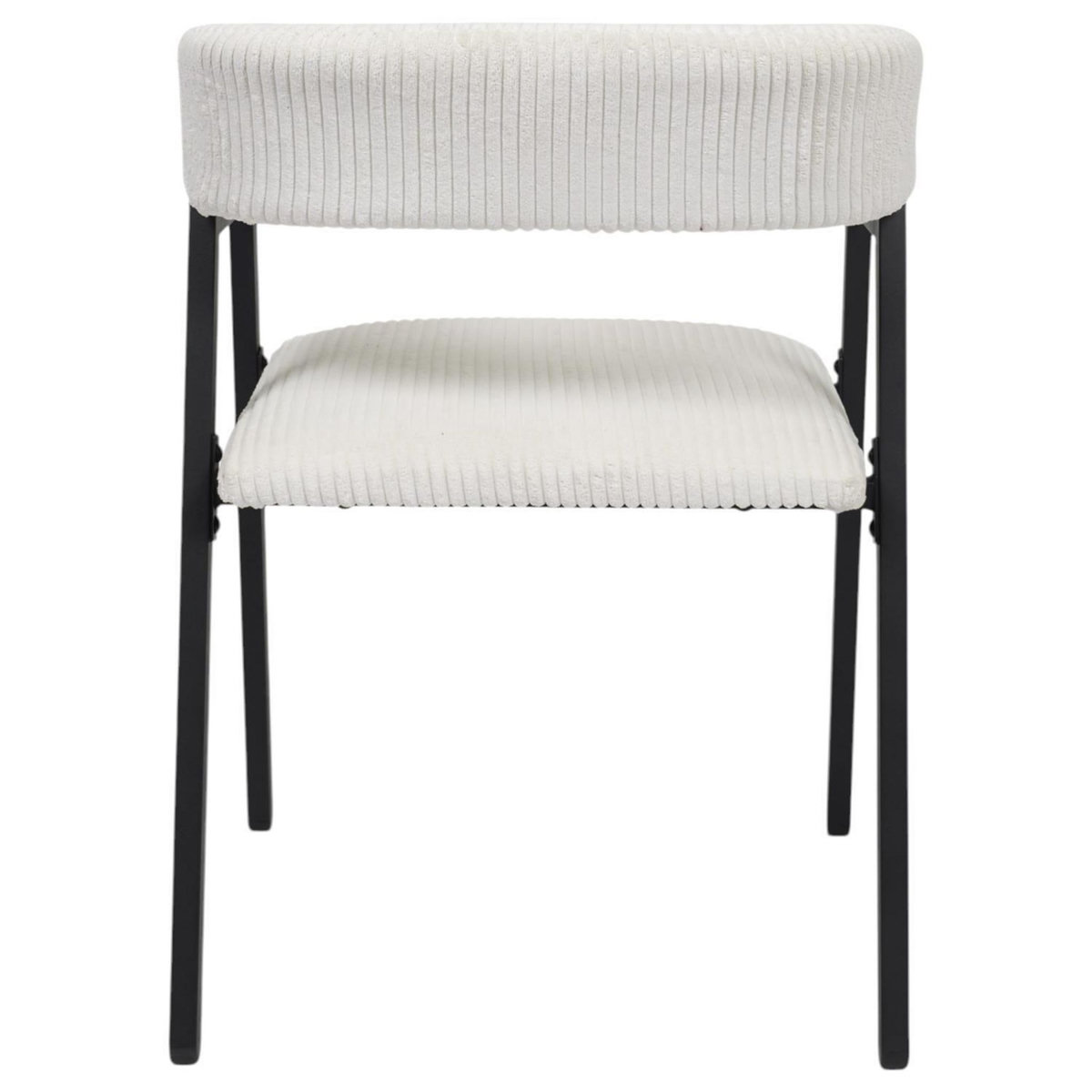 The Home Deco Factory Lot de 2 fauteuils design en tissu côtelé SCOTT
