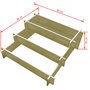 Voir la diapositive 5 : VIDAXL Jardiniere a 3 niveaux 90 x 90 x 35 cm Bois impregne