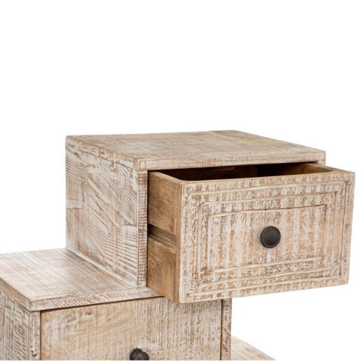 ATMOSPHERA Chiffonnier 6 tiroirs Ajay - Beige et noir