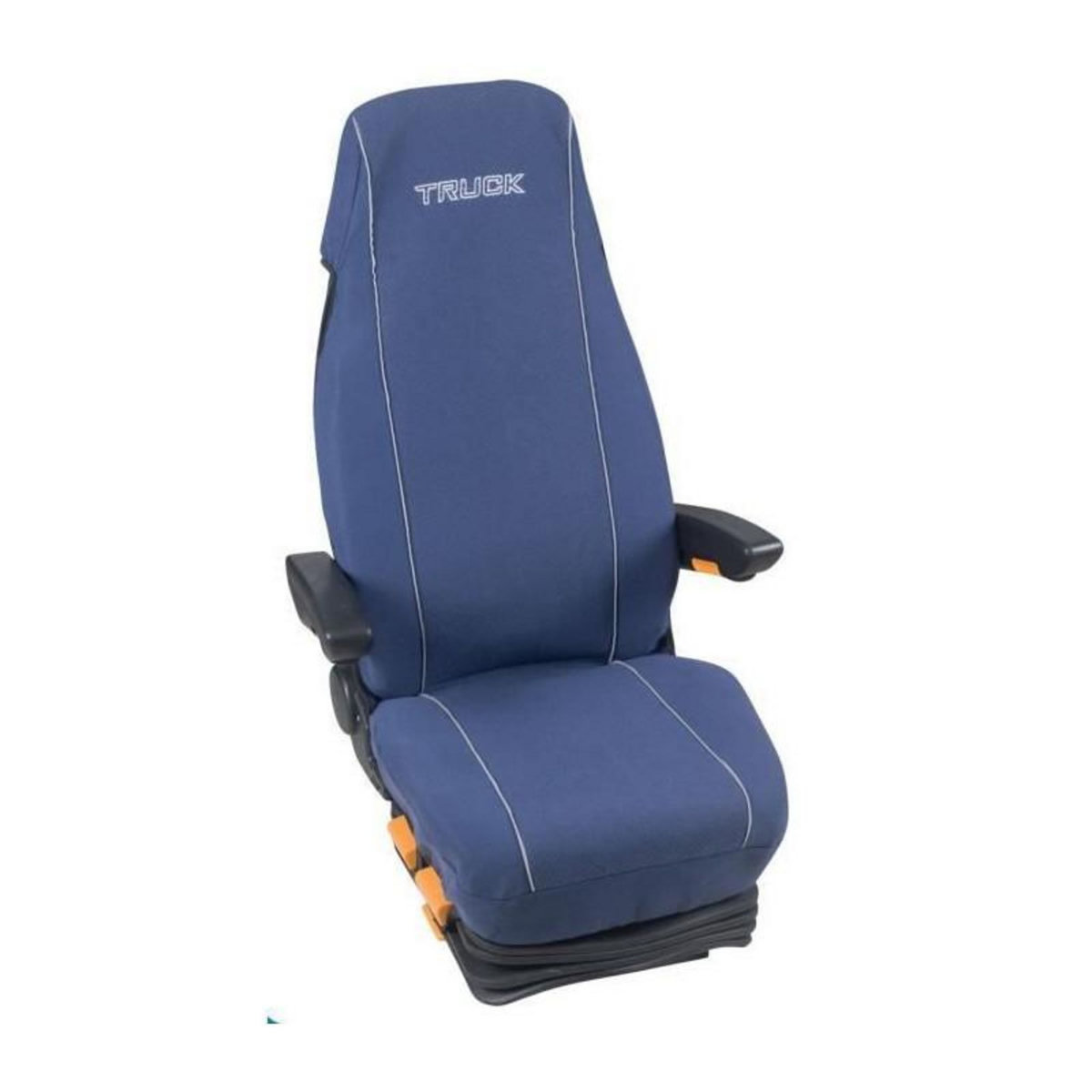 HTC EQUIPEMENT Housse Coton Matelassee Bleu Logo Truck