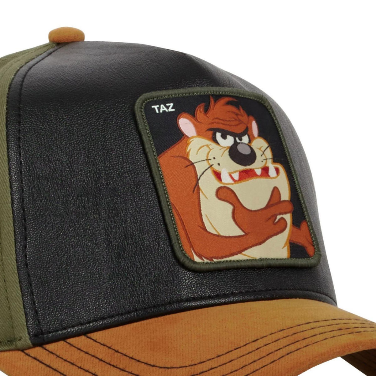 CAPSLAB Casquette homme trucker en suedine finitions premium Looney Tunes Taz