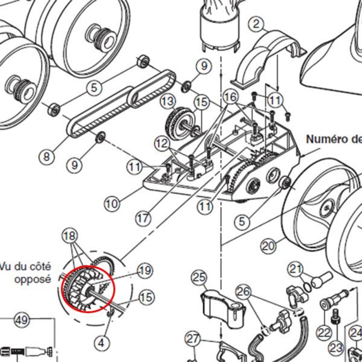 Polaris Turbine complète avec roulement pour polaris 380 - 9-100-1103