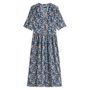 Voir la diapositive 3 : IN EXTENSO Robe longue bleu imprimé fleuri femme