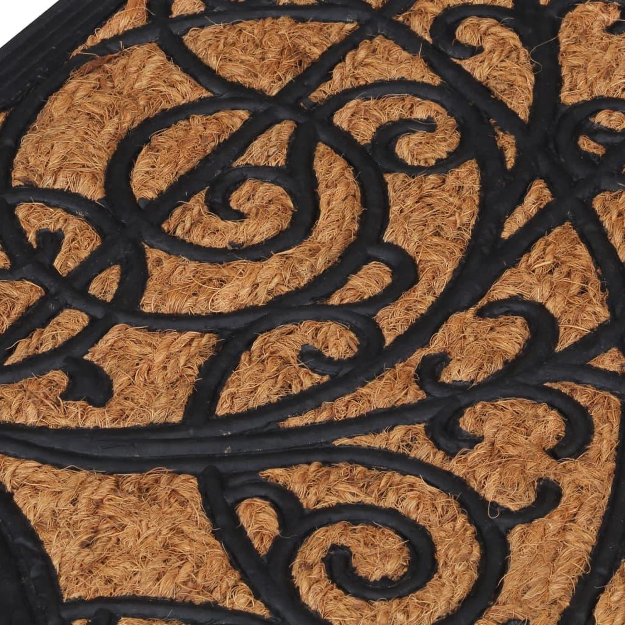 Voir la diapositive 5 : VIDAXL Tapis de porte demi-rond 45x75 cm caoutchouc et fibre de coco