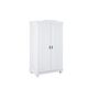 Voir la diapositive 2 : Armoire 2 portes en bois massif HEDDA 