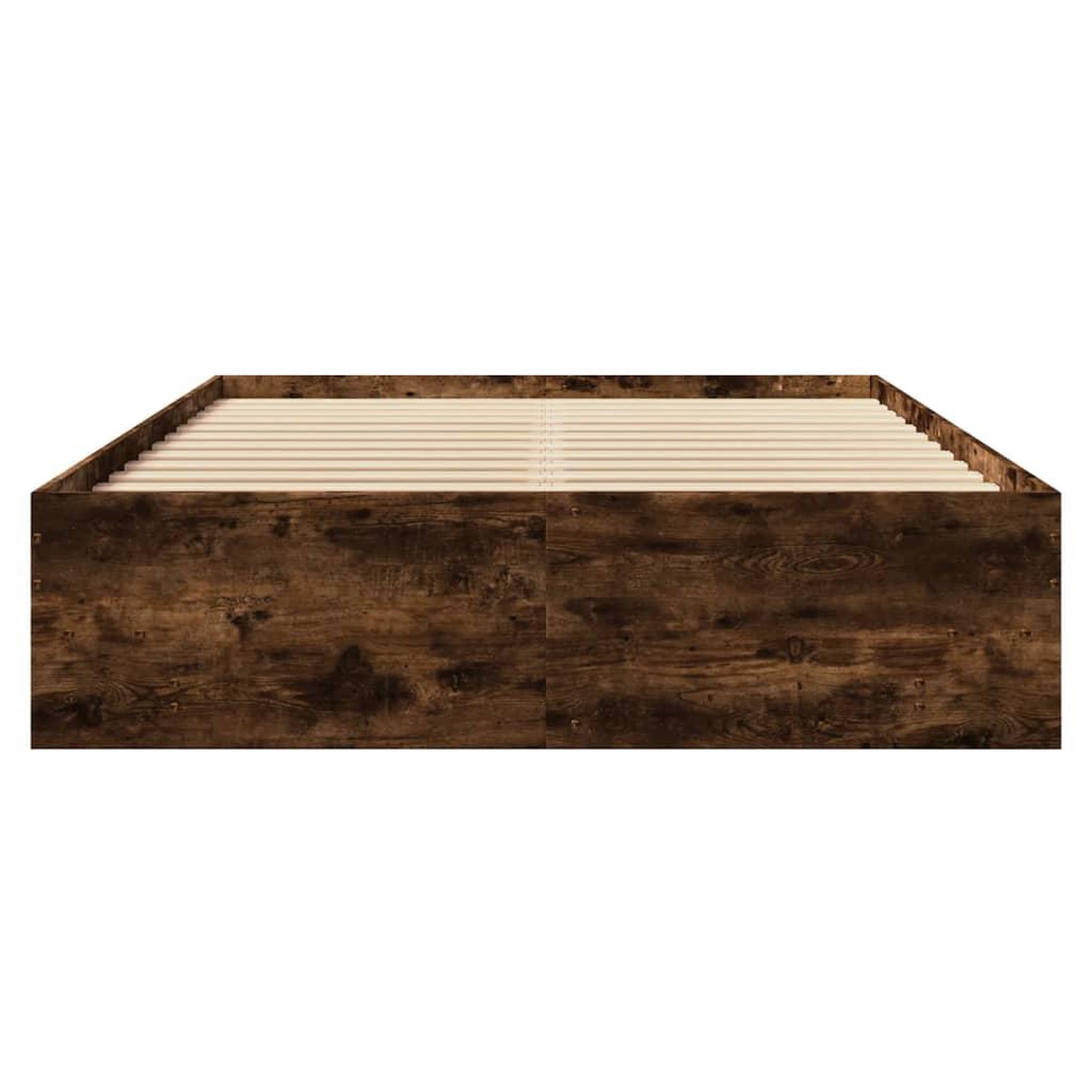 Voir la diapositive 5 : VIDAXL Cadre de lit sans matelas chene fume 120x200 cm bois ingenierie