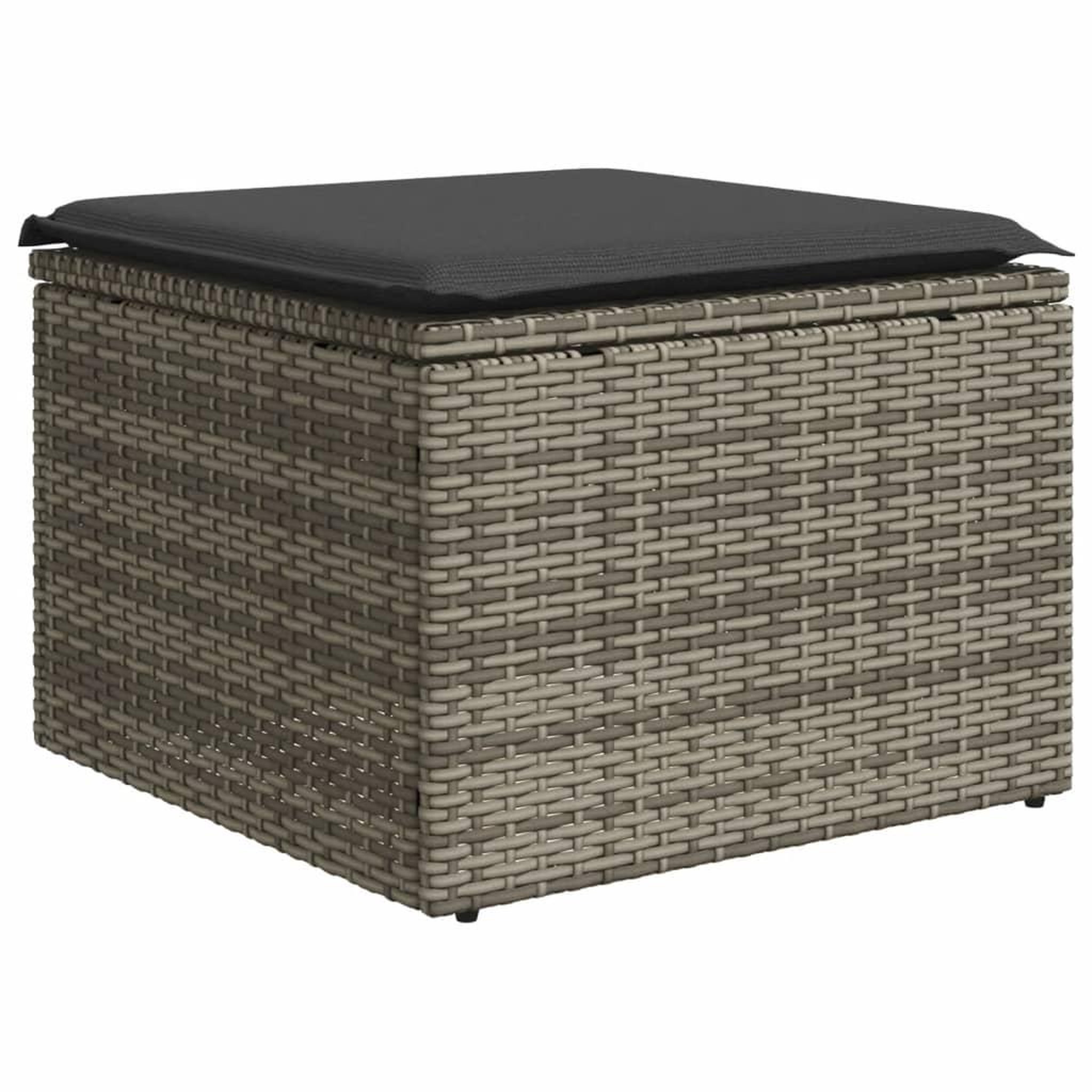 Voir la diapositive 5 : VIDAXL Salon de jardin avec coussins 10 pcs gris resine tressee