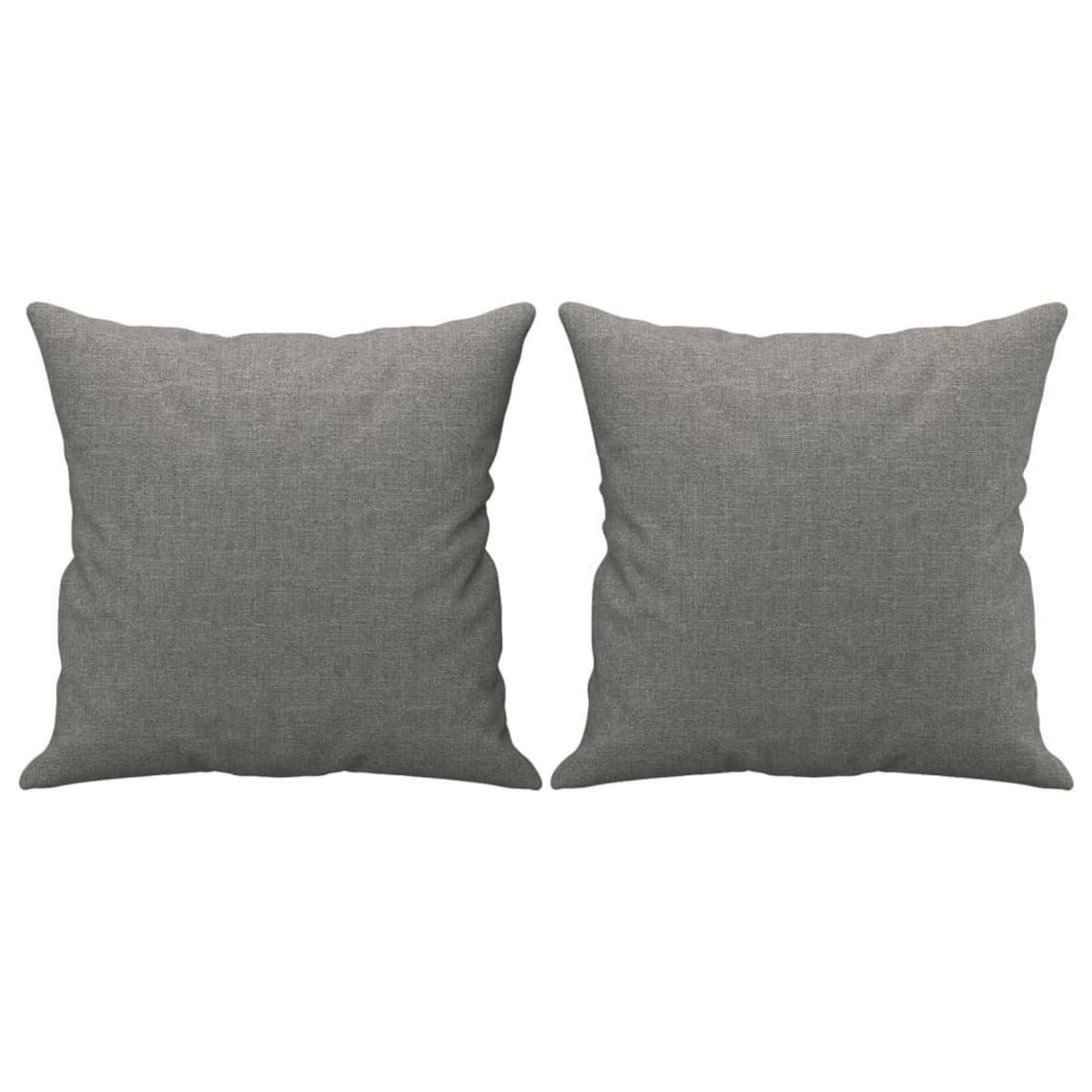 VIDAXL Coussins decoratifs lot de 2 Gris fonce 40x40 cm Tissu