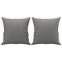 Voir la diapositive 2 : VIDAXL Coussins decoratifs lot de 2 Gris fonce 40x40 cm Tissu