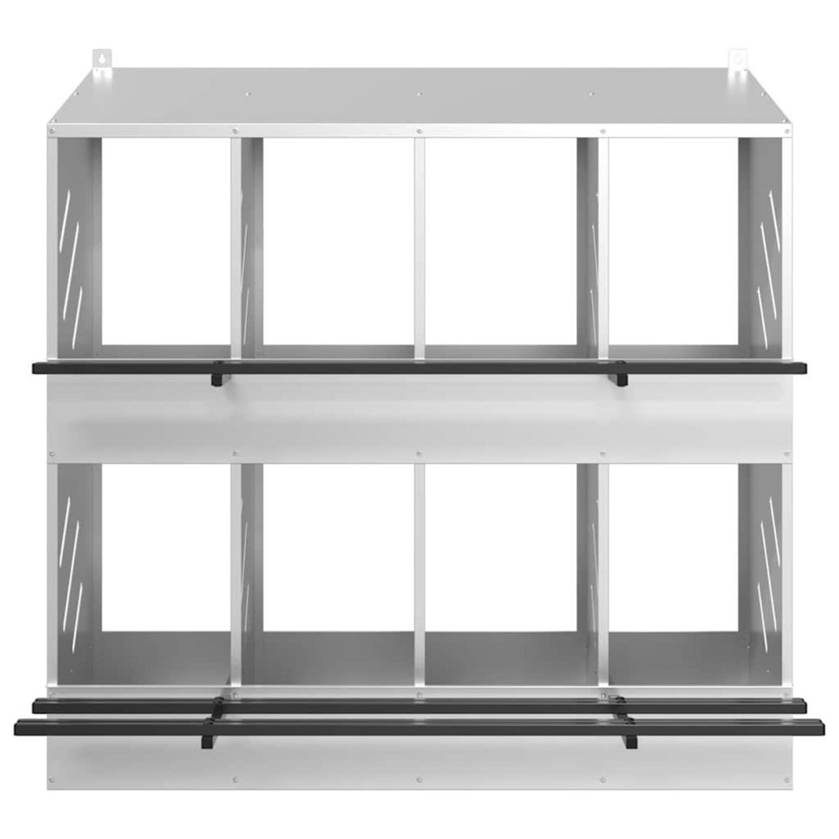 VIDAXL Nichoir de poules avec 8 compartiments metal argente galvanise