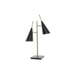 MARKET24 Lampe de bureau DKD Home Decor Noir Doré Métal 25 W 220 V 38 x 16 x 64 cm