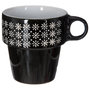 Voir la diapositive 6 : SECRET DE GOURMET Lot de 6 Mugs sur Rack  Ethnik  26cl Noir & Blanc