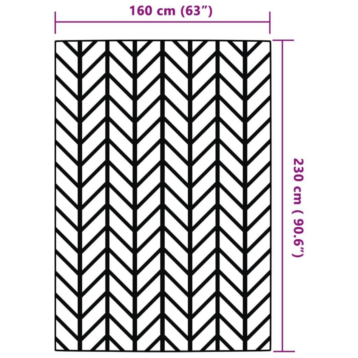 VIDAXL Tapis d'exterieur ARAKIL Gris 160x230 cm PP