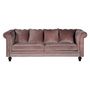 Voir la diapositive 1 : Paris Prix Canapé 3 Places en Velours  Chesterfield  217cm Rose