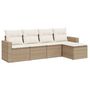 Voir la diapositive 2 : VIDAXL Salon de jardin avec coussins 5 pcs beige resine tressee