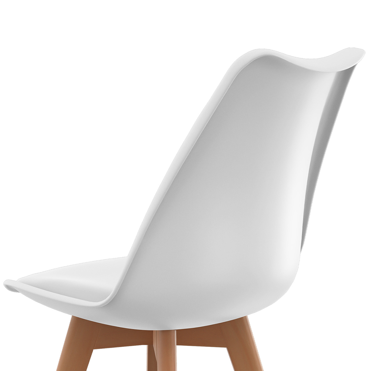 ID MARKET Lot de 4 chaises scandinaves SARA blanches pour salle à manger