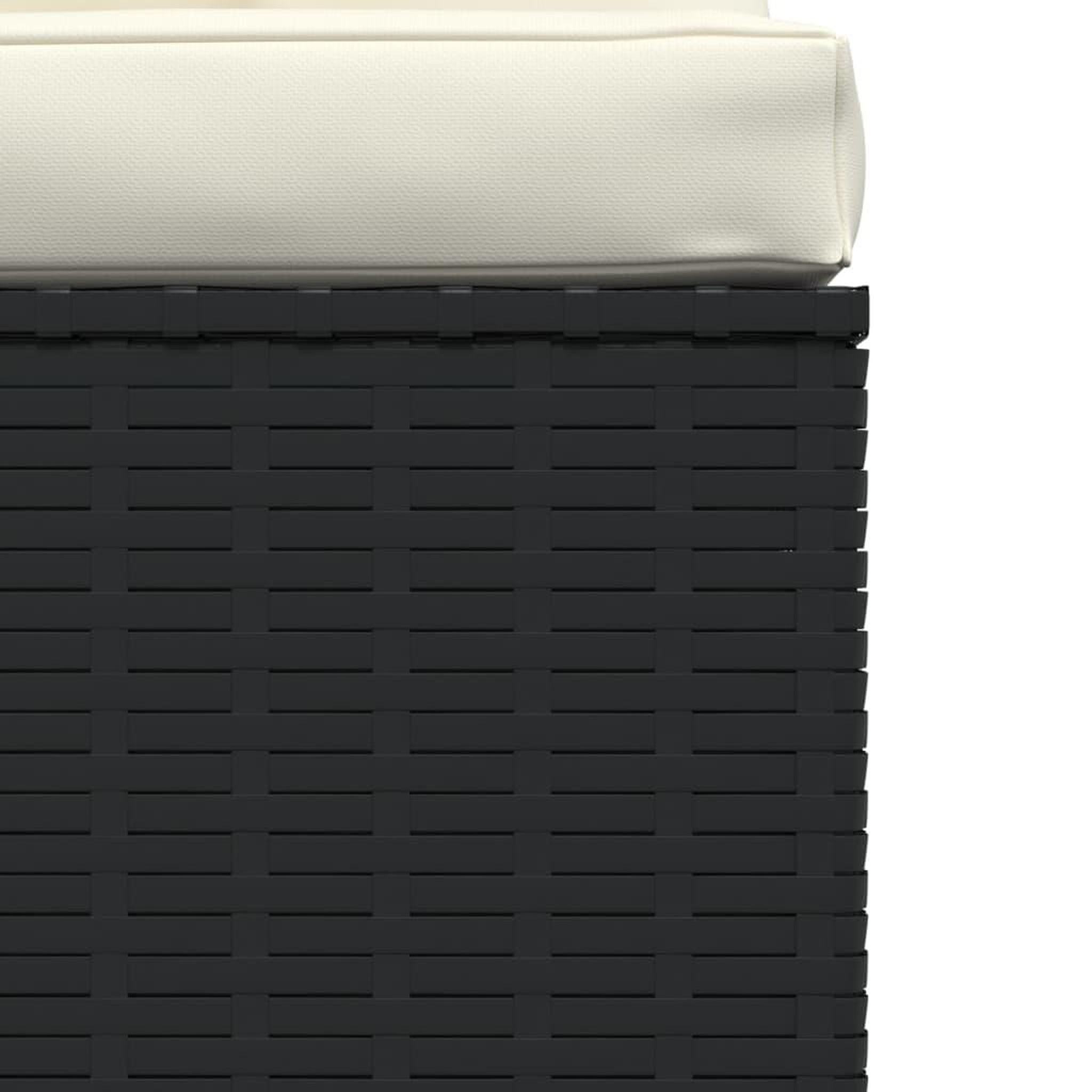 Voir la diapositive 5 : VIDAXL Salon de jardin 4 pcs avec coussins Noir Resine tressee
