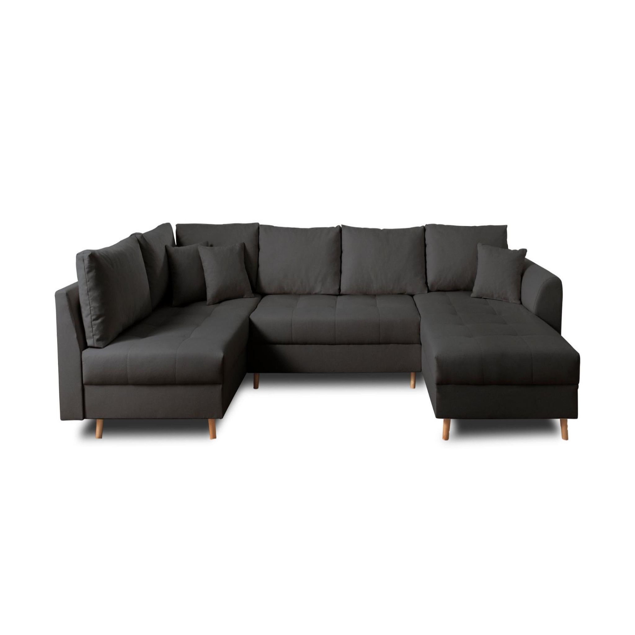 Voir la diapositive 5 : LISA DESIGN Rune - canapé panoramique - 7 places - style scandinave - gauche