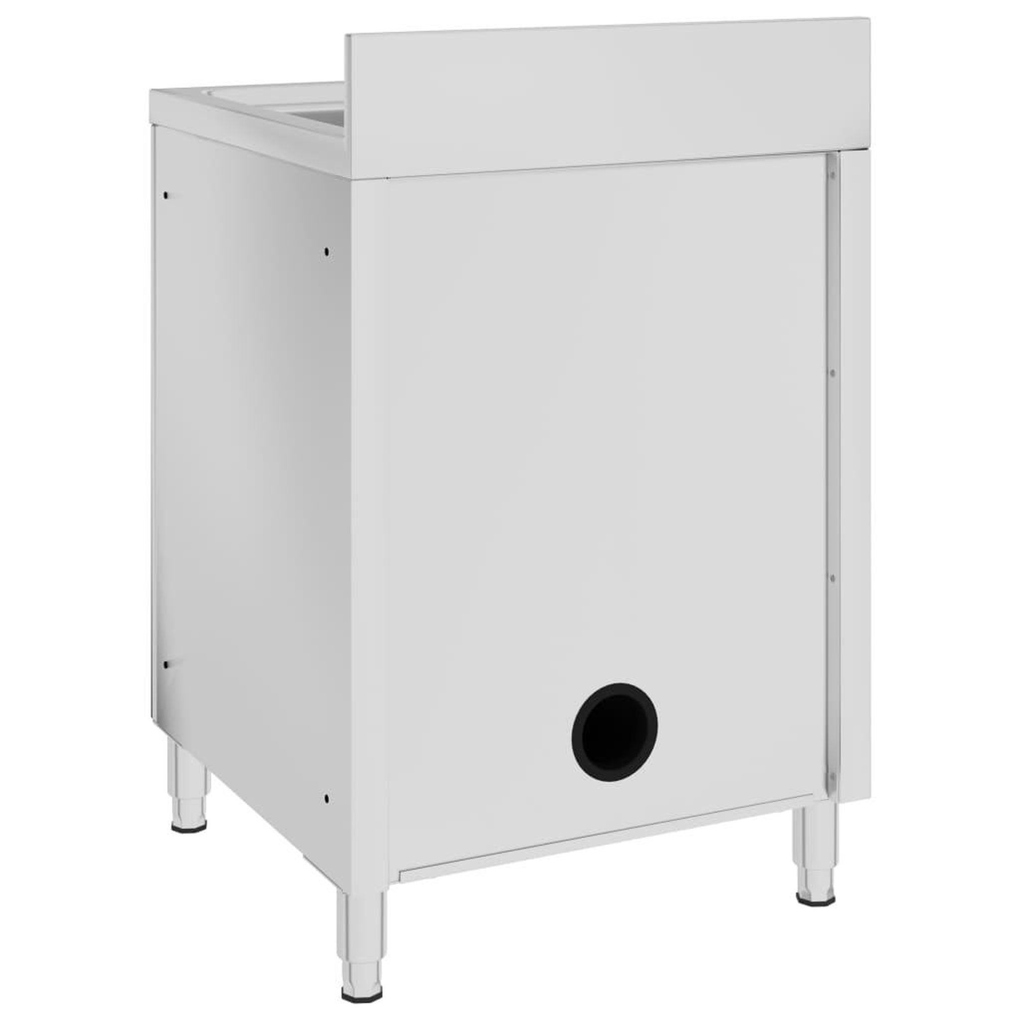 Voir la diapositive 4 : VIDAXL Evier de cuisine commercial 60x60x96 cm Acier inoxydable