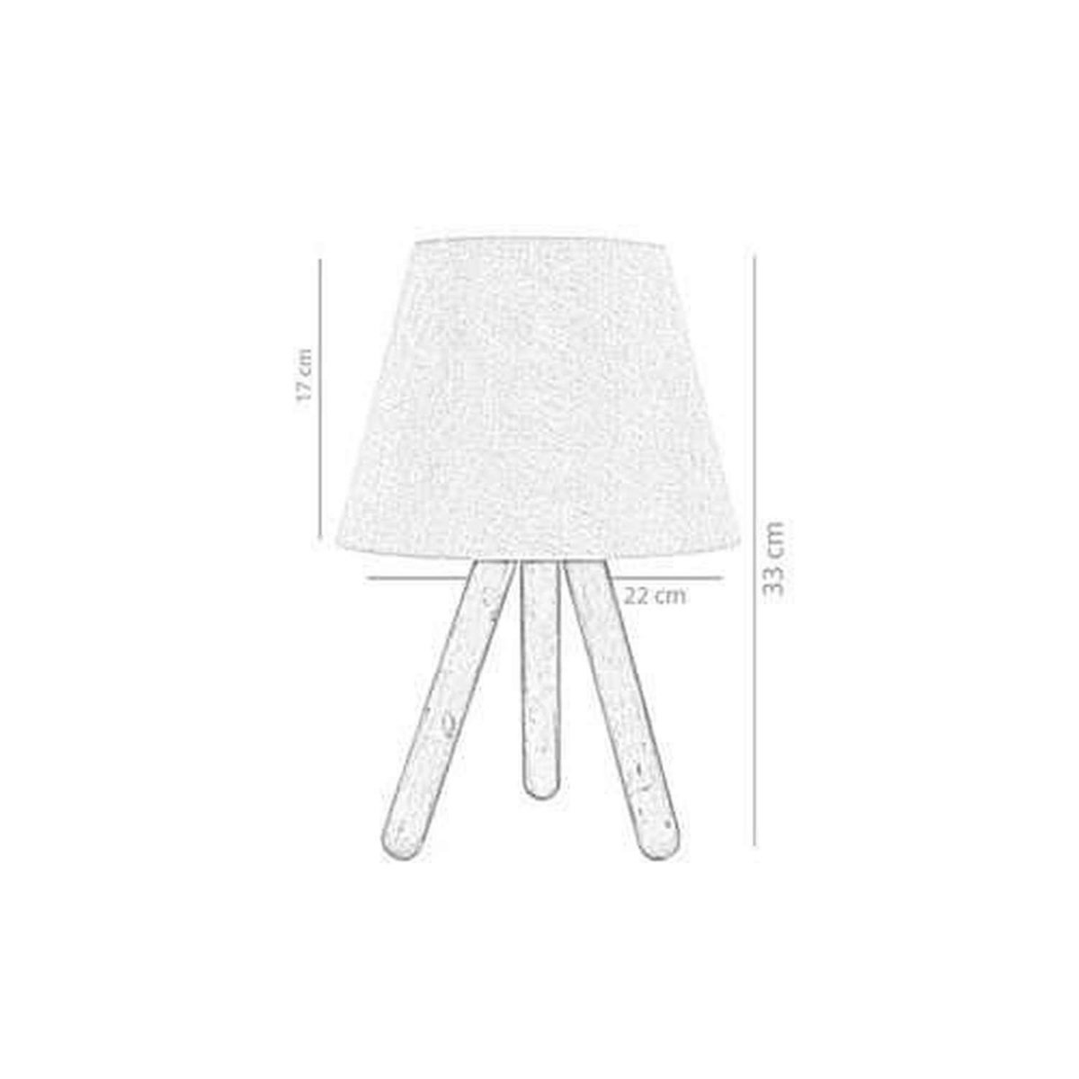 TOILINUX Lampe à poser en bois Ankara - Beige