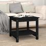 Voir la diapositive 3 : VIDAXL Table basse Noir 50x50x45 cm Bois massif de pin