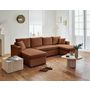 Voir la diapositive 4 : BEST MOBILIER Cyrus - canapé panoramique en u - 7 places - convertible avec coffre - en velours côtelé