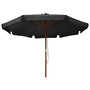 Voir la diapositive 2 : VIDAXL Parasol d'exterieur avec mat en bois 330 cm Anthracite