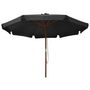 Voir la diapositive 2 : VIDAXL Parasol d'exterieur avec mat en bois 330 cm Anthracite