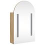Voir la diapositive 4 : VIDAXL Armoire de bain à miroir avec LED arquée chêne 42x13x70 cm