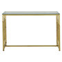 Voir la diapositive 2 : Paris Prix Console Design Verre Fumé  Pola  120cm Or