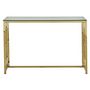 Voir la diapositive 2 : Paris Prix Console Design Verre Fumé  Pola  120cm Or