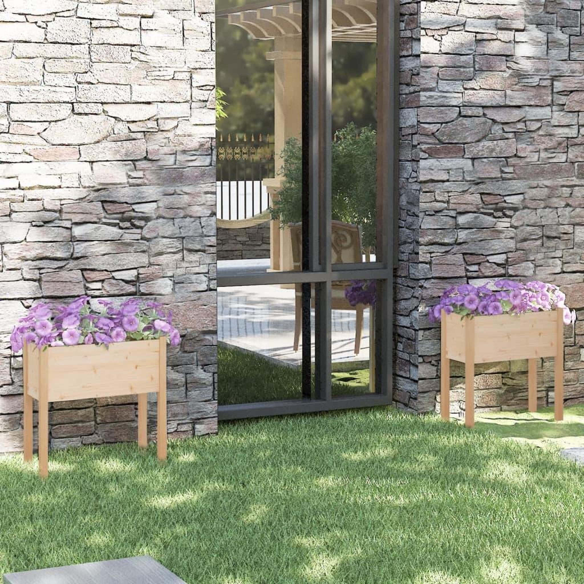 Voir la diapositive 1 : VIDAXL Jardinieres 2 pcs 70x31x70 cm bois de pin massif