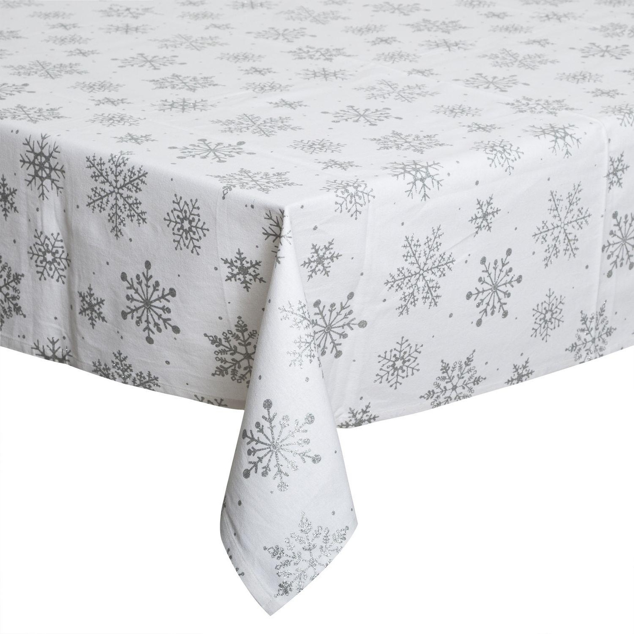 FEERIC LIGHT & CHRISTMAS Nappe flocons de Noël Fantasy. Coloris disponibles : Gris
