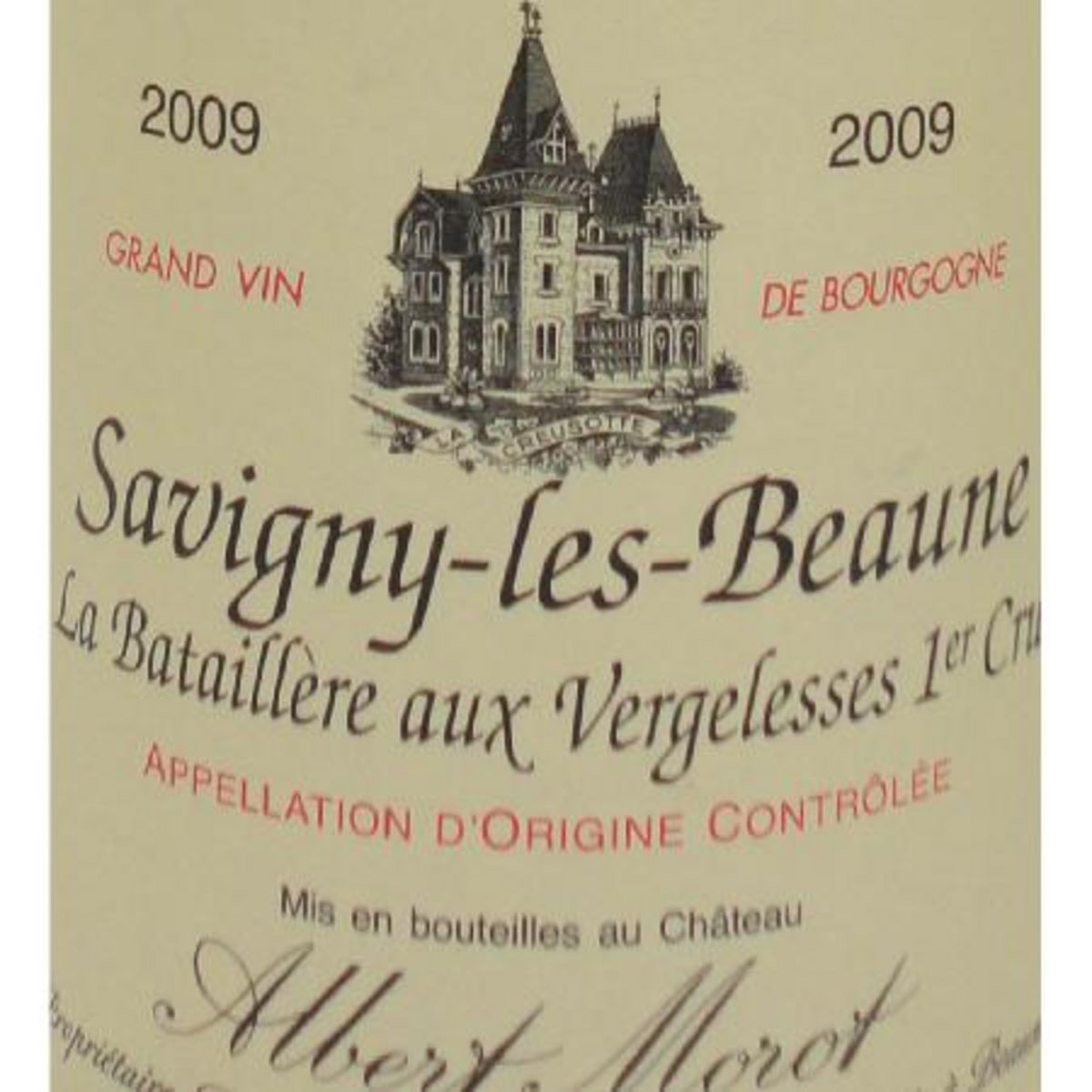 Domaine Albert Morot Savigny-les-Beaune Premier Cru la Bataillère aux Vergelesses 2009