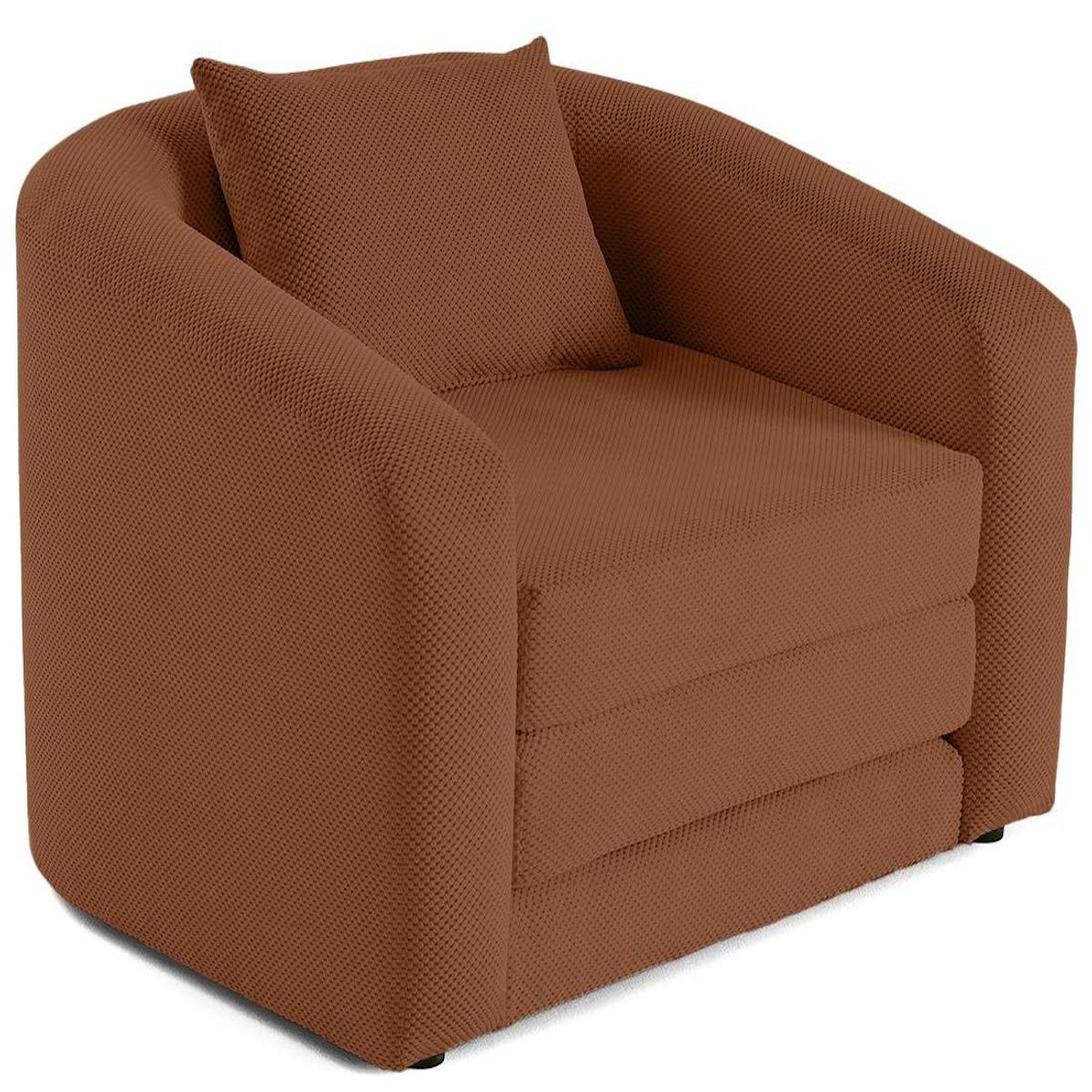 BEST MOBILIER Nuvia - canapé convertible déplimousse 1 place en velours texturé