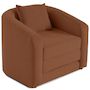 Voir la diapositive 2 : BEST MOBILIER Nuvia - canapé convertible déplimousse 1 place en velours texturé
