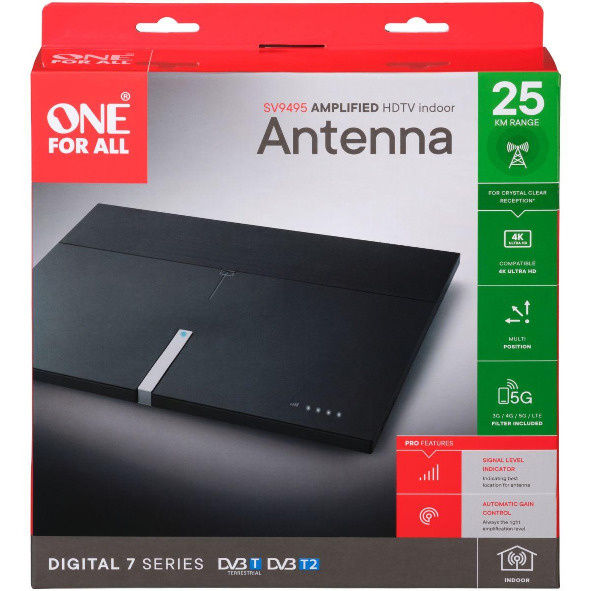 Voir la diapositive 3 : One For All Antenne intérieure sv9495 filtre 5g