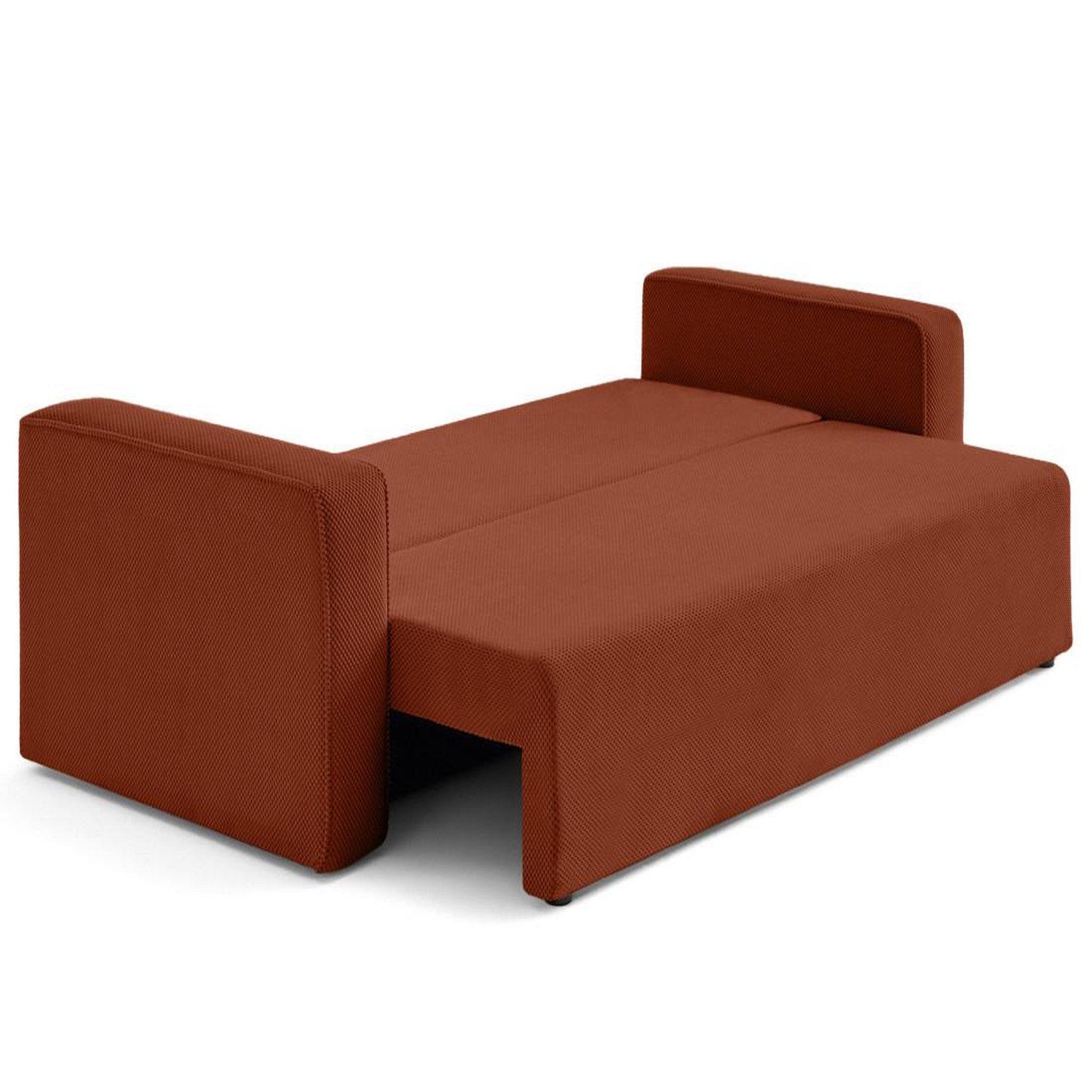 Voir la diapositive 2 : BEST MOBILIER Topaze - canapé droit 3 places convertible avec coffre en velours texturé
