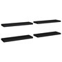 Voir la diapositive 2 : VIDAXL Etageres murales flottantes 4 pcs noir 80x23,5x3,8 cm MDF