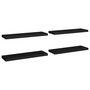 Voir la diapositive 2 : VIDAXL Etageres murales flottantes 4 pcs noir 80x23,5x3,8 cm MDF