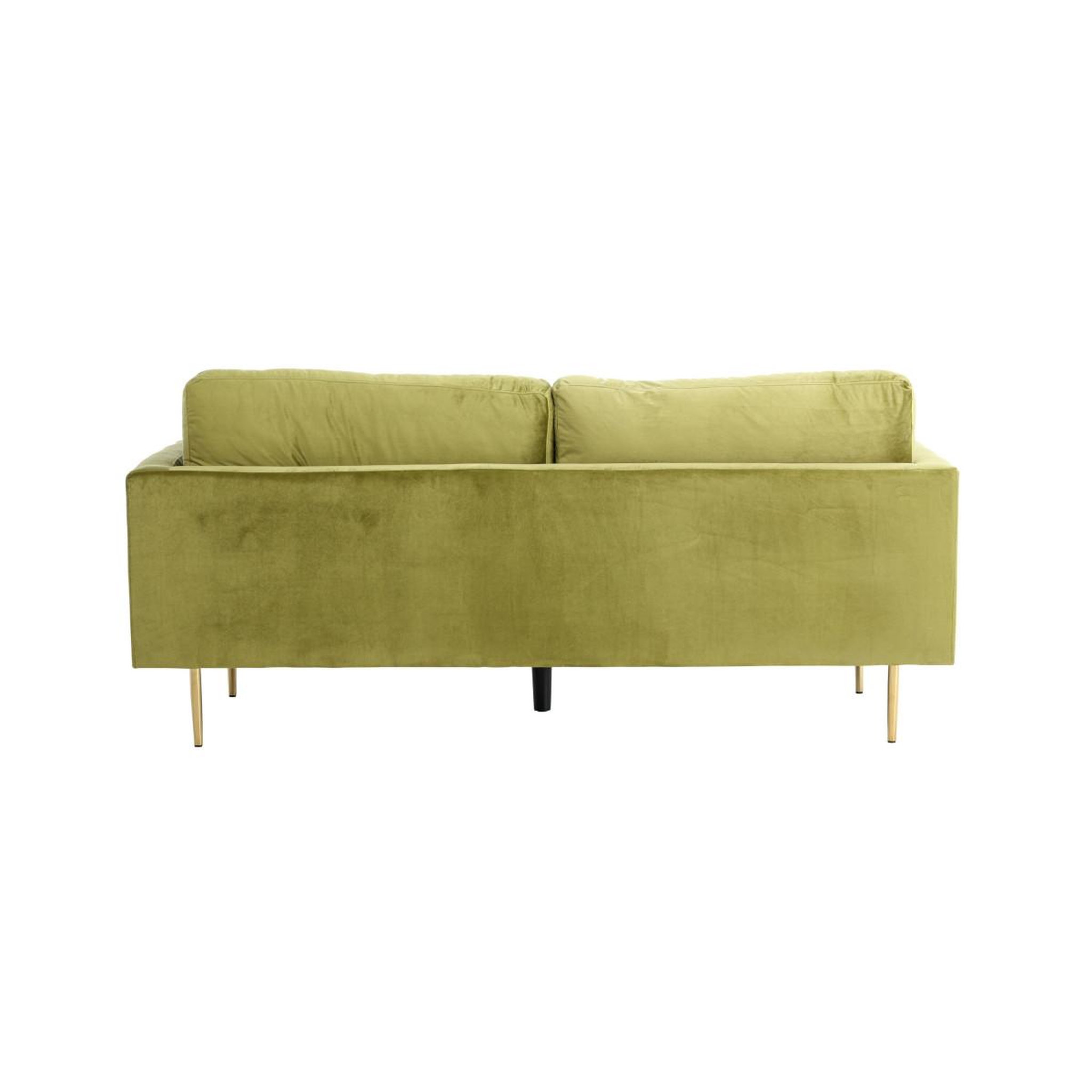 Voir la diapositive 6 : Paris Prix Canapé 3 places en velours  boom  203cm vert & or