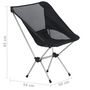 Voir la diapositive 6 : VIDAXL Chaises de camping pliables et sac lot de 2 Aluminium