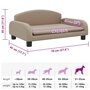 Voir la diapositive 6 : VIDAXL Lit pour chien cappuccino 70x45x30 cm similicuir
