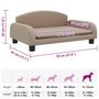 Voir la diapositive 6 : VIDAXL Lit pour chien cappuccino 70x45x30 cm similicuir