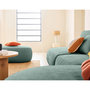 Voir la diapositive 2 : LISA DESIGN Santorini - canapé modulable d'angle droit + pouf - 5 places - en tissu texturé