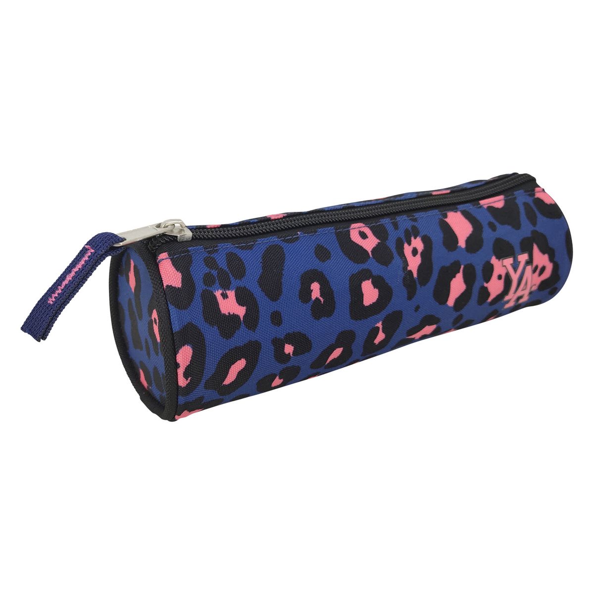 YOUNG'S ATTITUDE Trousse scolaire ronde polyester imprimé animalier bleu et rose