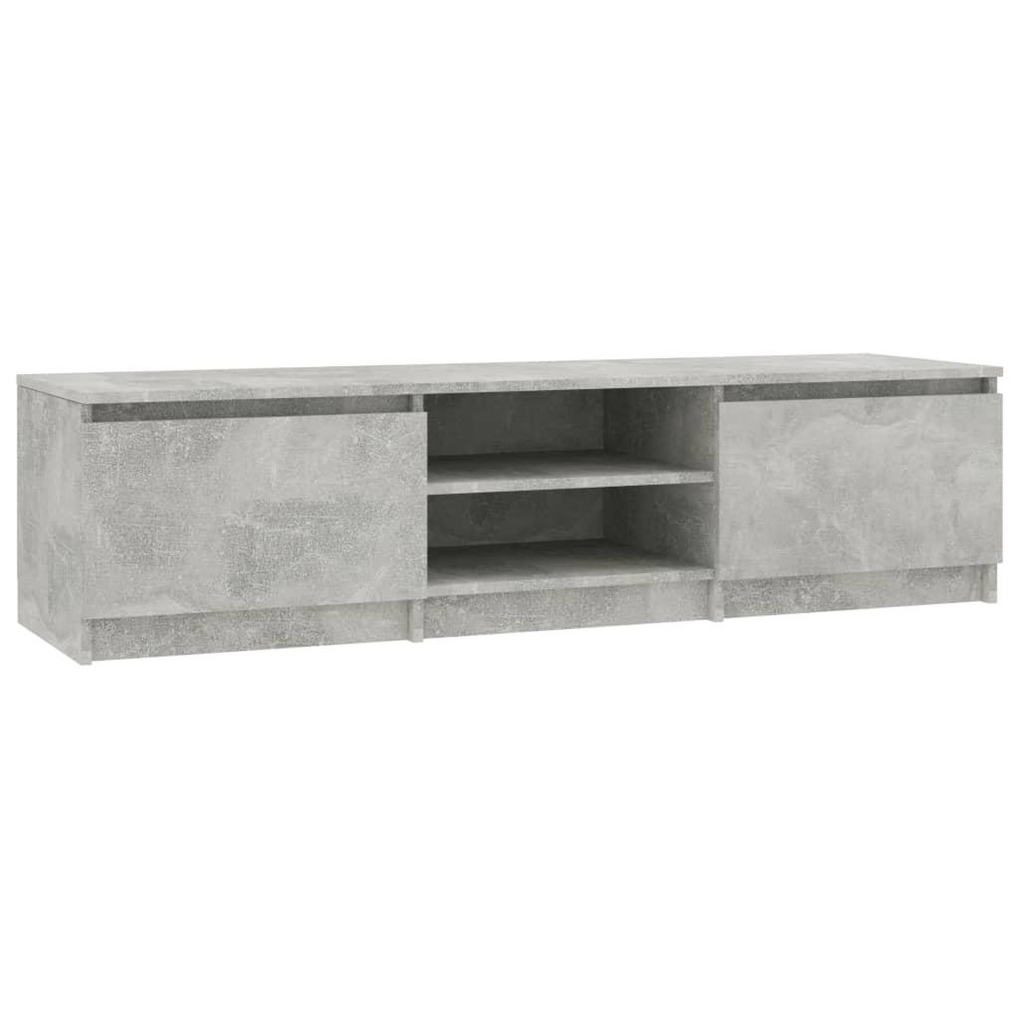 Voir la diapositive 2 : VIDAXL Meuble TV Gris beton 140x40x35,5 cm Bois d'ingenierie
